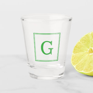 Green Classic Monogram Shot Glass