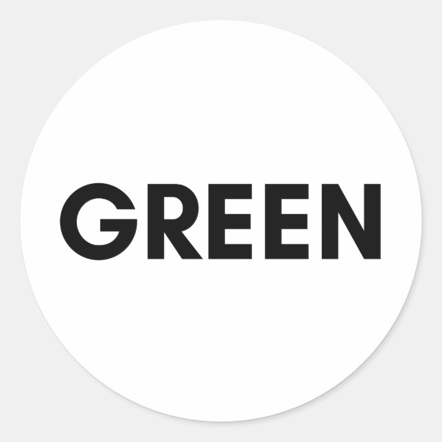 green classic round sticker (Front)