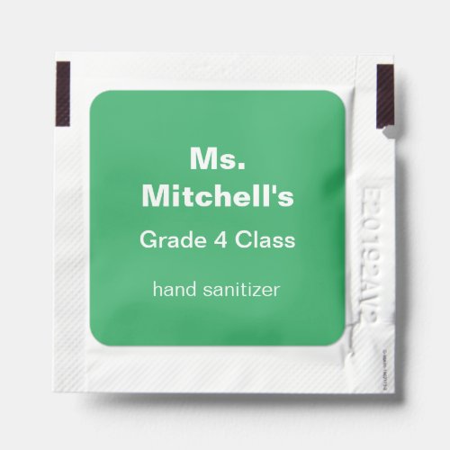 Green Classroom Hand Sanitizer Packet