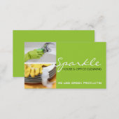 Green Clean House Home Cleaning Cleaners Business Business Card (Front/Back)