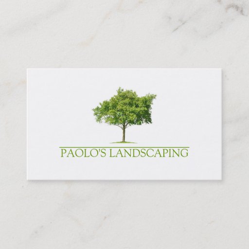 Customizable Green Clean Tree Landscaping Business Card Templates