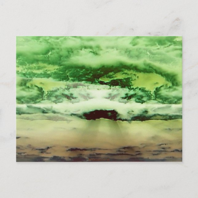 Green Clouds Postcard (Front)