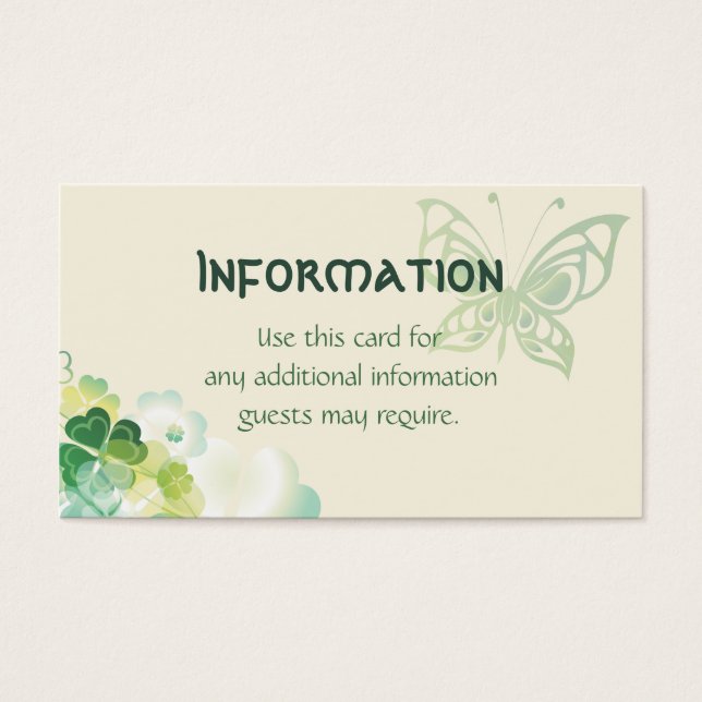 Green Clover and Butterfly Corners Inclusion (Front)