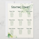 Green Clover And Butterfly Corners Seating Chart Invitation at Zazzle
