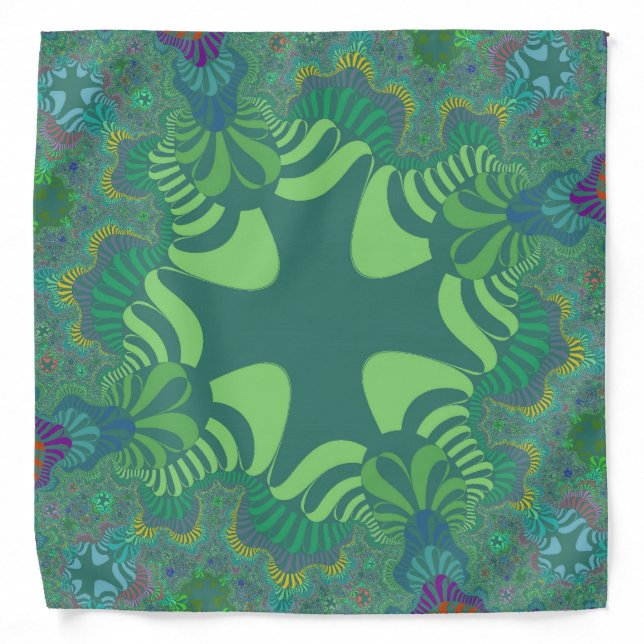Green Clover Cross Bandana (Front)
