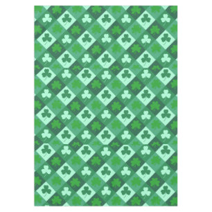 Green Clover for St Patrick Day Tablecloth