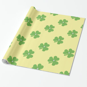 Green clover for St. Patrick's day Wrapping Paper