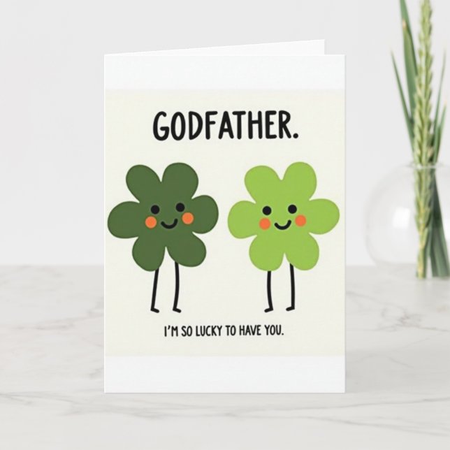 Green Clover Godfather Card (Front)