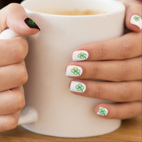 Green Clover Heart St Patty Choose color M Nails Minx Nail Wraps