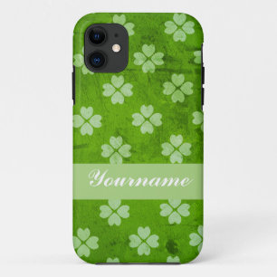 Green Clover Hearts iPhone 11 Case