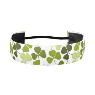Green Clover in a Variety of Shades Athletic Headband