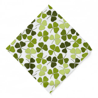 Green Clover in a Variety of Shades Bandana
