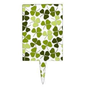 Green Clover in a Variety of Shades Cake Topper