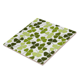 Green Clover in a Variety of Shades Ceramic Tile