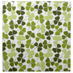Green Clover in a Variety of Shades Cloth Napkin