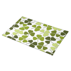 Green Clover in a Variety of Shades Cloth Placemat