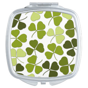 Green Clover in a Variety of Shades Compact Mirror