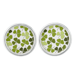 Green Clover in a Variety of Shades Cufflinks