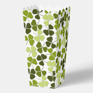 Green Clover in a Variety of Shades Favor Boxes