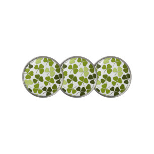 Green Clover in a Variety of Shades Golf Ball Marker