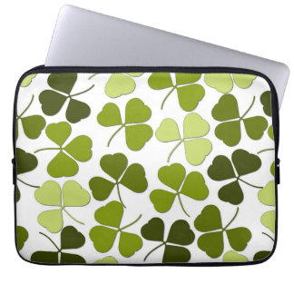 Green Clover in a Variety of Shades Laptop Sleeve