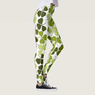 Green Clover in a Variety of Shades Leggings