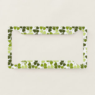 Green Clover in a Variety of Shades License Plate Frame
