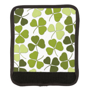 Green Clover in a Variety of Shades Luggage Handle Wrap