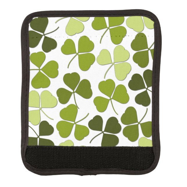 Green Clover in a Variety of Shades Luggage Handle Wrap (Front)