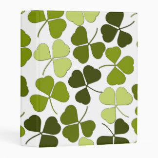 Green Clover in a Variety of Shades Mini Binder
