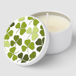 Green Clover in a Variety of Shades Mini Candle Favors