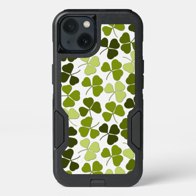Green Clover in a Variety of Shades Otterbox iPhone Case (Back)