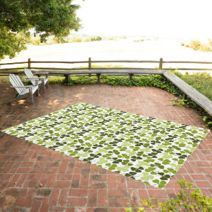 Green Clover in a Variety of Shades Outdoor Rug
