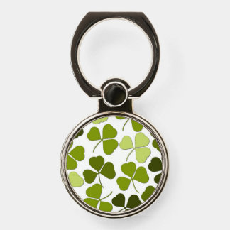 Green Clover in a Variety of Shades Phone Ring Stand