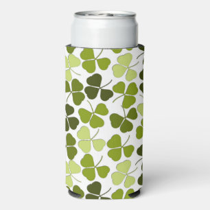 Green Clover in a Variety of Shades Seltzer Can Cooler