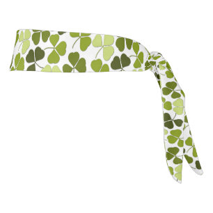 Green Clover in a Variety of Shades Tie Headband