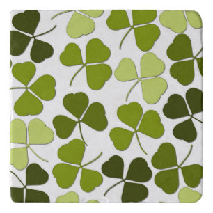 Green Clover in a Variety of Shades Trivet