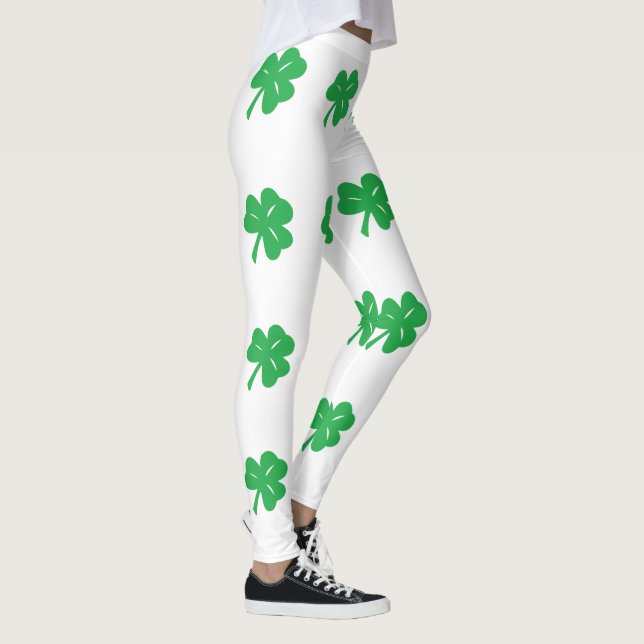 Green Clover Leaf Leggings (Right)