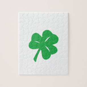 Green Clover Leaf Puzzle