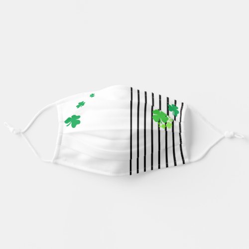 Green Clover Leaves Clovers Lucky Charm Symbols Adult Cloth Face Mask