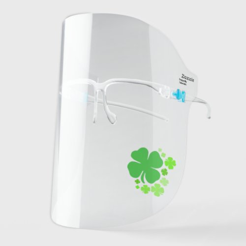 Green Clover Leaves Clovers Lucky Charm Symbols Face Shield