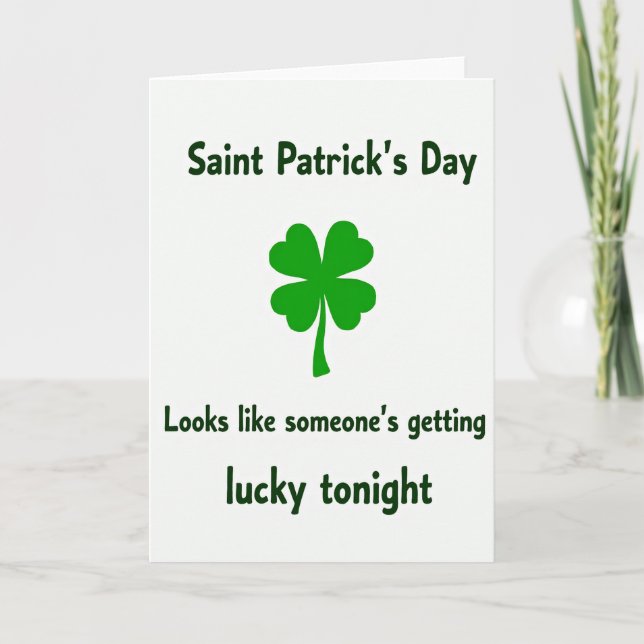 Green Clover Luck Card (Front)