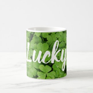Green clover lucky st.Patrick's mug