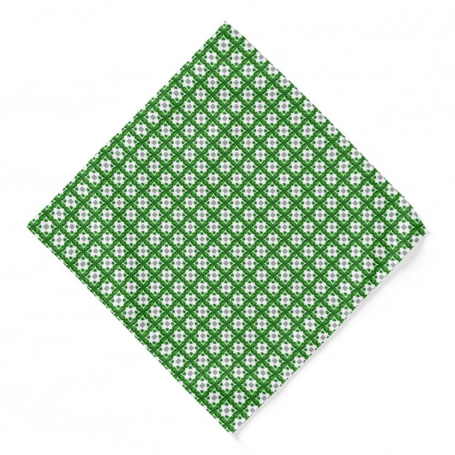 Green Clover Pattern Bandana (Front)
