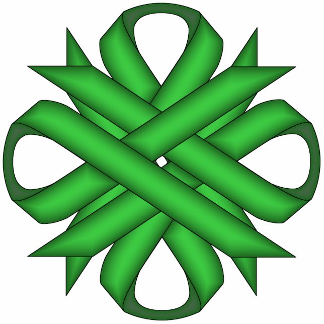Green Clover Ribbon by Kenneth Yoncich Cutout (Front)