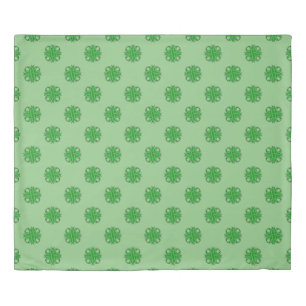 Green Clover Ribbon by Kenneth Yoncich Duvet Cover