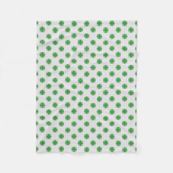 Green Clover Ribbon By Kenneth Yoncich Fleece Blanket by KennethYoncich at Zazzle