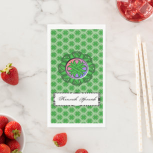 Green Clover Ribbon by Kenneth Yoncich Paper Guest Towels