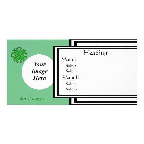 Green Clover Ribbon Template by Kenneth Yoncich