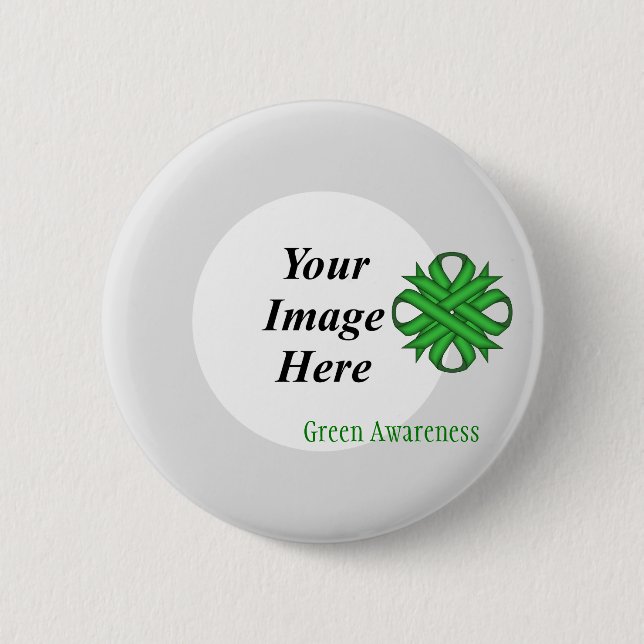 Green Clover Ribbon Template by Kenneth Yoncich Button (Front)